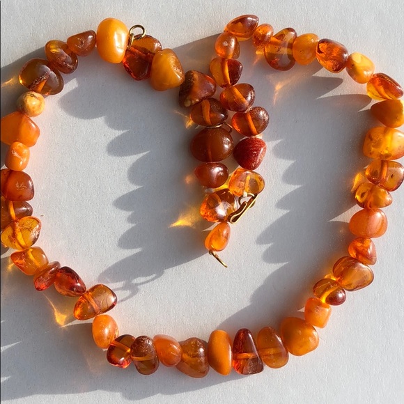 Vintage Baltic Amber necklace Soviet USSR Kaliningrad Amber Factory - Picture 2 of 8